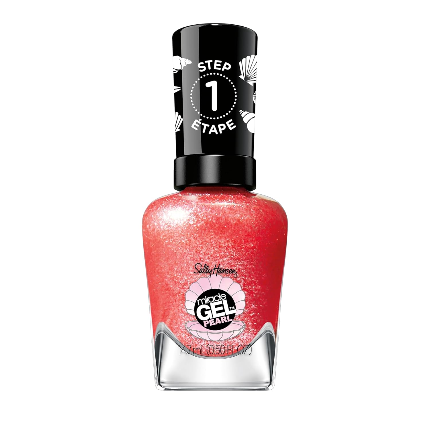 Sally Hansen Miracle Gel™, Pearls Rare Red Pearl, Long Lasting, Gel-Like Formula, No Uv Lamp Needed, Red Nail Polish