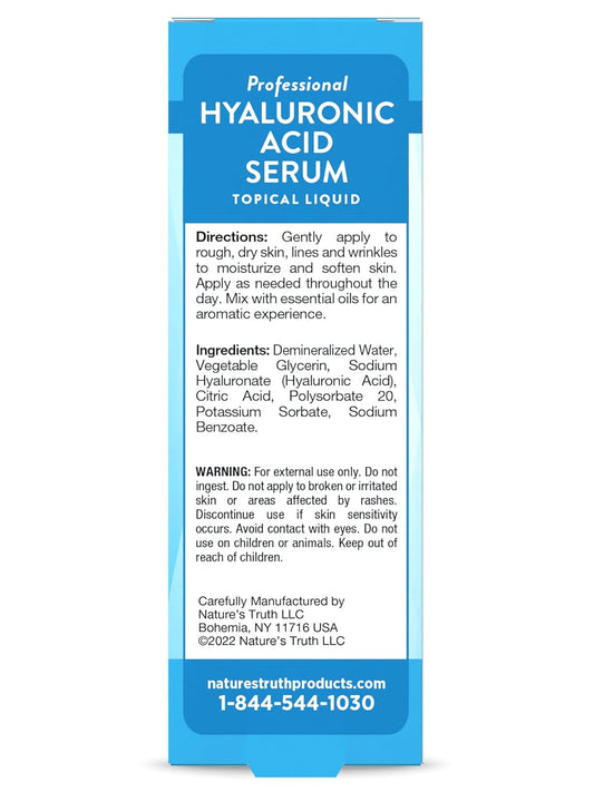 Nature'S Truth Hyaluronic Acid Serum For Skin | 1 Fl Oz | Topical Liquid