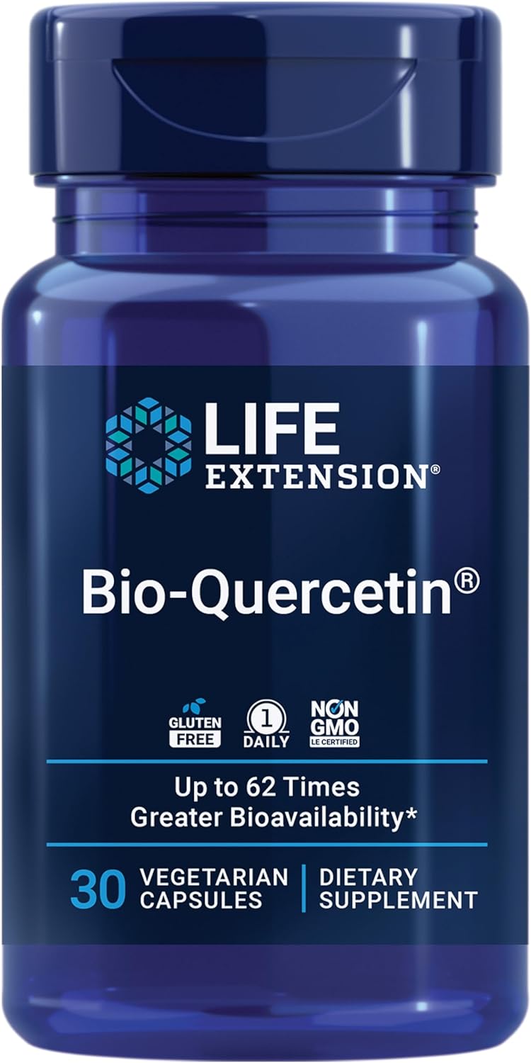 Life Extension Bio-Quercetin, Supports Immune & Heart Health, Potent Antioxidant, Gluten-Free, Once Daily, 30 Vegetarian Capsules
