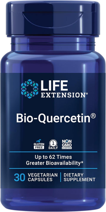 Life Extension Bio-Quercetin, Supports Immune & Heart Health, Potent Antioxidant, Gluten-Free, Once Daily, 30 Vegetarian Capsules