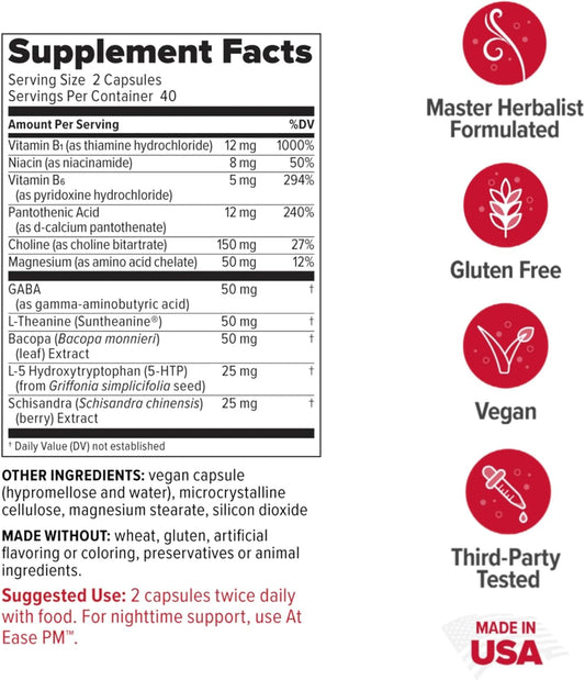 Redd Remedies, At Ease, Supports Relaxation And Stress Resistance, 80 Vegan Capsules