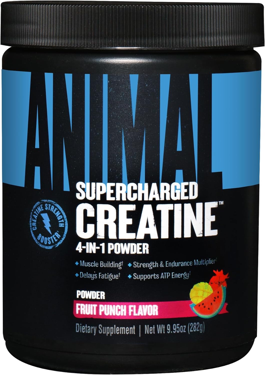Animal Supercharged Creatine Powder -Enhanced Creatine Monohydrate Supplement Plus Betaine Anhydrous, PurpleForce and Senactiv - Delay Fatigue, Enhance Endurance, Improve Muscle Recovery -Fruit Punch