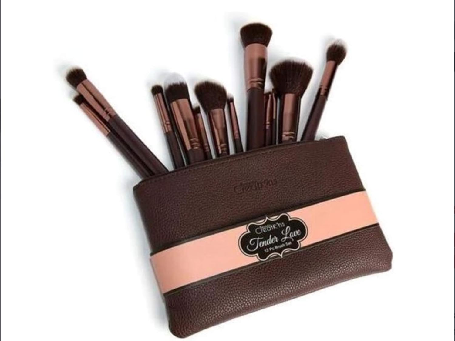 Beauty Creations Tender Love Cosmetic Brush 12Pc Brush Set With Bag Case