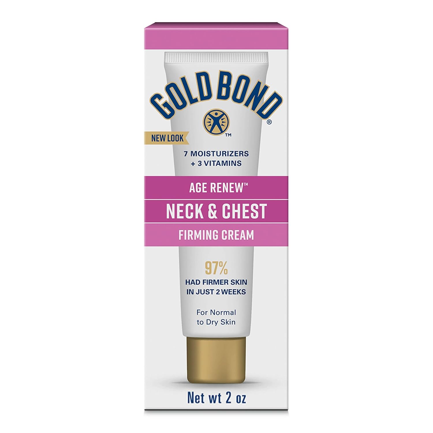 Gold Bond Age Renew Neck & Chest Firming Age Renew Cream, 2 Oz., Clinically Tested Skin Firming Cream