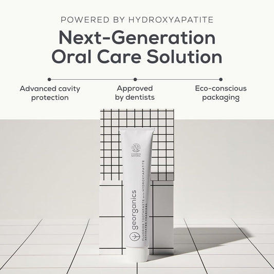 Georganics Fluoride Toothpaste With Hydroxyapatite For Kids - 75Ml -Strawberry Flavour - 100% Natural & Sustainable - Formulated For Kids - Prevent Cavities & Strengthens Tooth Enamel - Fight Plaque