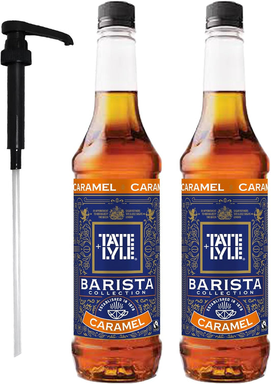 Tate & Lyle Caramel Coffee Syrup 750ml Fairtrade (2 Bottles, with Pump) : Amazon.co.uk: Grocery