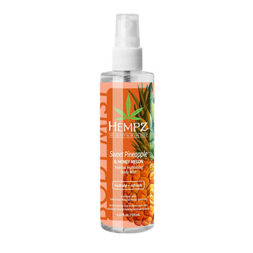 Hempz Body Mist Moisturizing Oil Spray - Sweet Pineapple & Honey Melon Refreshing Scent Hydrating 100% Hemp Seed Oil Spray For Face & Body, 4.22 Fluid Ounces