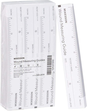 Mckesson Wound Measuring Guide Ruler, Non-Sterile, Paper, 6 In, 50 Count