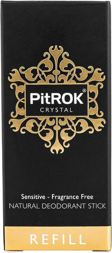 Pitrok Crystal Natural Deodorant Stick 1X100G - Cardboard Tube 'Push-Up' Format. Ready To Use Or Use To Refill Your Pitrok Original Holder. Vegan, Cruelty Free, Fragrance Free