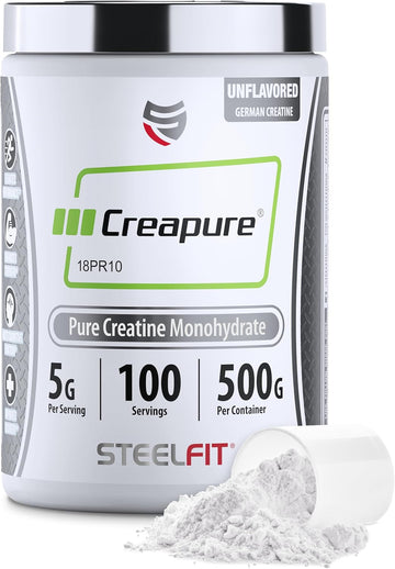 Steelfit Creapure Creatine Monohydrate Gummies For Men & Women, Juicy Watermelon - Gym Workout Nutritional Supplements For Muscle Gain, Brain Health & Strength Building Dietary Supplement, 120 Gummies
