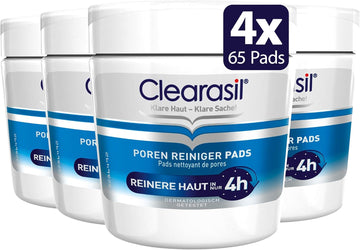 Clearasil 5-In-1 65 Ultra Cleansing Pads, Pack Of 4