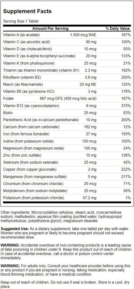 Swanson Century Formula Multivitamin With Iron 130 Tabs (2 Pack