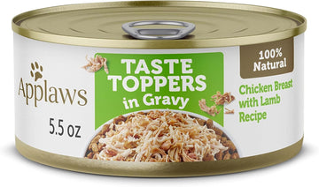 Applaws Taste Toppers, Grain-Free Dog Food Topper, Limited Ingredient, Chicken Breast In Gravy (12 X 5.5Oz Cans)