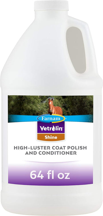 Farnam Vetrolin Shine Coat Conditioner & Shine Spray For Horses & Dogs 64 Ounces