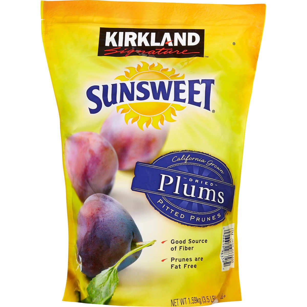 Kirkland Signature, Sunsweet Whole Dried Plums, 3.5 lbs