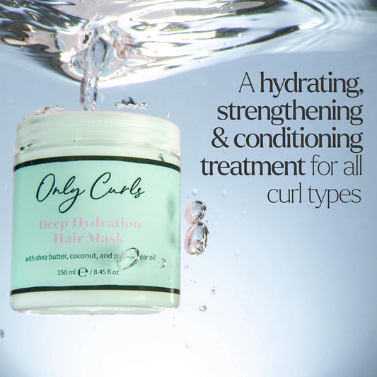 Only Curls Deep Hydration Mask 250Ml – Intense Moisture Treatment For Dry, Frizz-Free, And Defined Curls – Vegan & Cruelty-Free Deep Conditioner