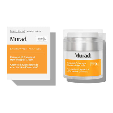 Murad Essential-C Overnight Barrier Repair Cream - Environmental Shield Vitamin C Moisturizer - Helps Neutralize Pollutants, Brighten And Smooth Skin, 1.7 Fl Oz