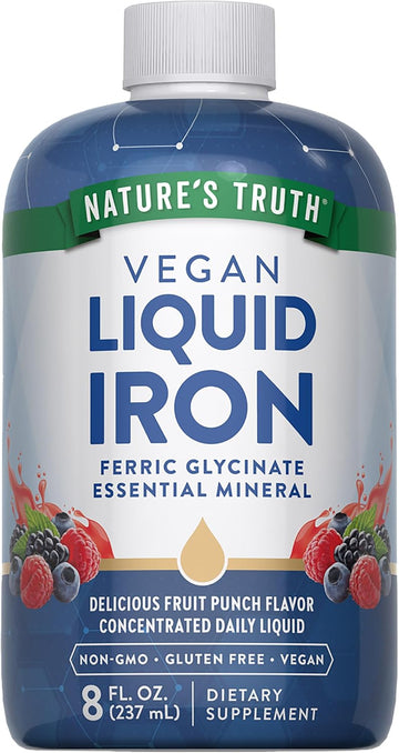 Nature'S Truth Liquid Iron Drops Supplement 18Mg | Essential Mineral | Vegan, Non-Gmo, Gluten Free