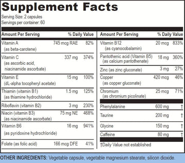 Life Enhancement Blast Caps, 60 Capsules - Energy And Focus Supplement - Nootropics Brain Support Supplement With B12, Niacin, Caffeine, Taurine, Phenylalanine, Vitamin C, & More