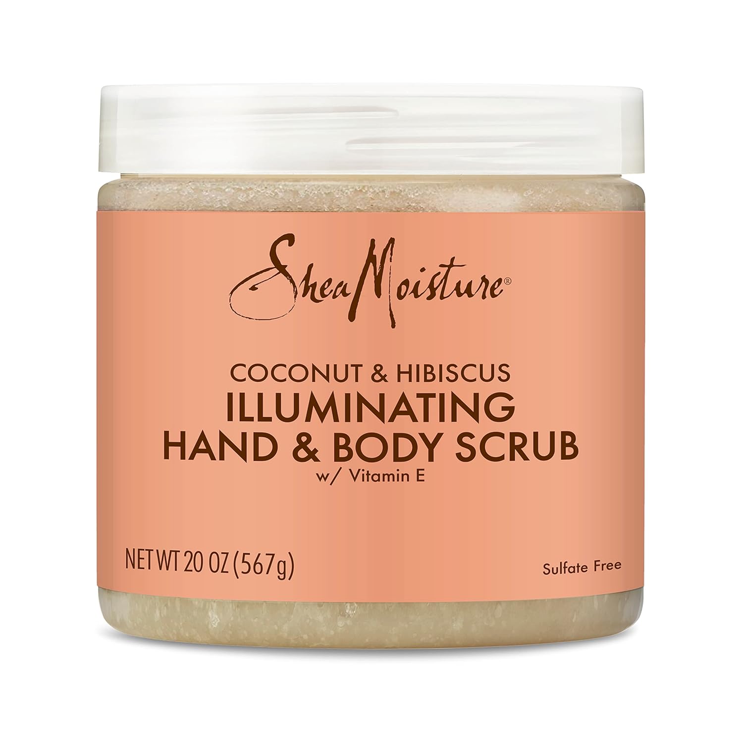 Sheamoisture Body Scrub For Dull Skin Illuminating Coconut And Hibiscus Cruelty-Free Skin Care 20 Oz