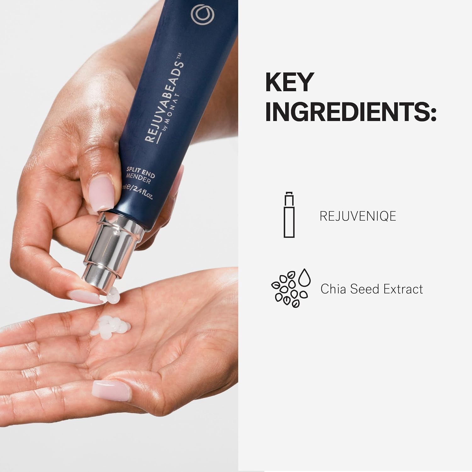 Monat Rejuvabeads® Infused W/Rejuveniqe® - A Revolutionary Leave-In Split End Mender. Lightweight Serum Instantly Repairs Split Ends & Leaves Healthier-Looking Hair. - Net Wt. 70 Ml / 2.4 Fl. Oz. : Beauty & Personal Care