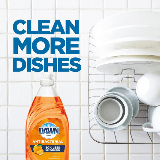 Dawn Ultra Antibacterial Dishwashing Liquid Dish Soap, 38 Oz, Orange Scent