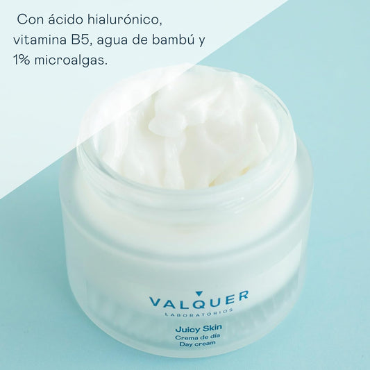 Valquer Laboratorios Day Moisturizing Face Cream With Bamboo Water And Hyaluronic Acid, Super Moisturizing 96% Natural Ingredients All Skin Types - 50Ml