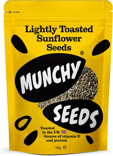 Munchy Seeds Lightly Toasted Sunflower Seeds 150G Nutty, Crunchy Seeds In A Shaker For Snacking And Topping Salads, Cereal, Baked Goods, High In Protein, Fiber, And Essential Nutrients - Gluten-Free