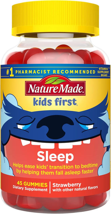 Nature Made Kids First Sleep, Kids Melatonin Gummies, 100% Drug Free Sleep Aid For Restful Sleep, 45 Count