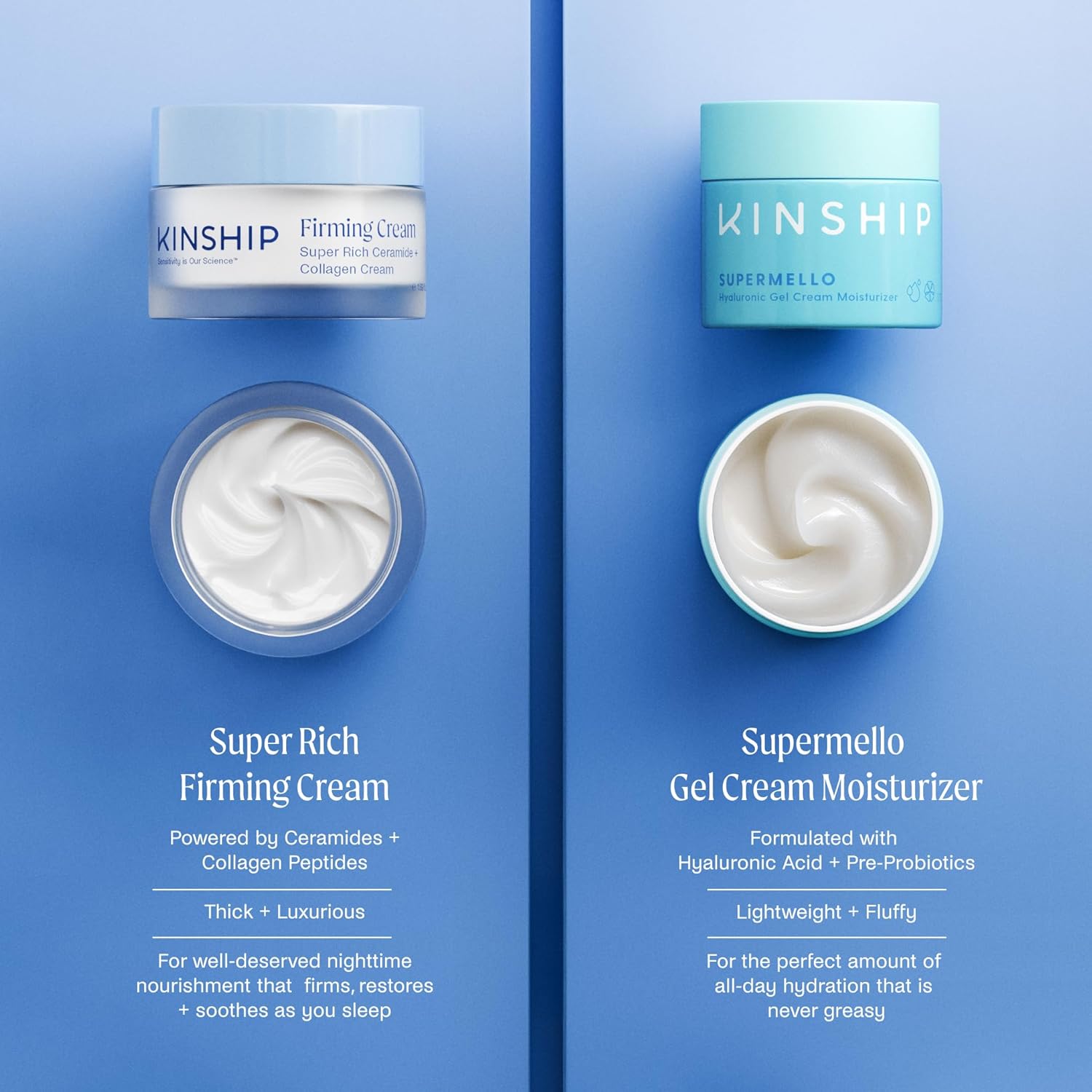Kinship Super Rich Collagen + Ceramide Firming Cream | Anti Aging, Hydrating Face Moisturizer For Sensitive Skin | Wrinkle Cream - Smooth Fine Lines | Synthetic Fragrance-Free | Derm Approved, (1.7Oz) : Beauty & Personal Care