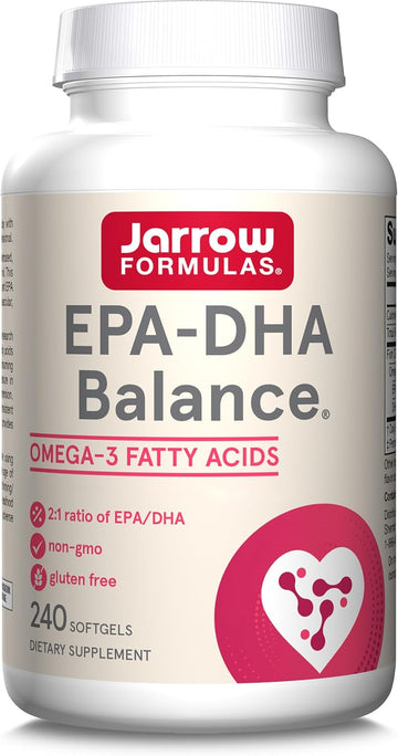 Jarrow Formulas, EPA DHA Balance, 600mg Omega-3 Fatty Acids, 240 Softgels, Lab-Tested, Gluten Free, Soya Free, Non-GMO