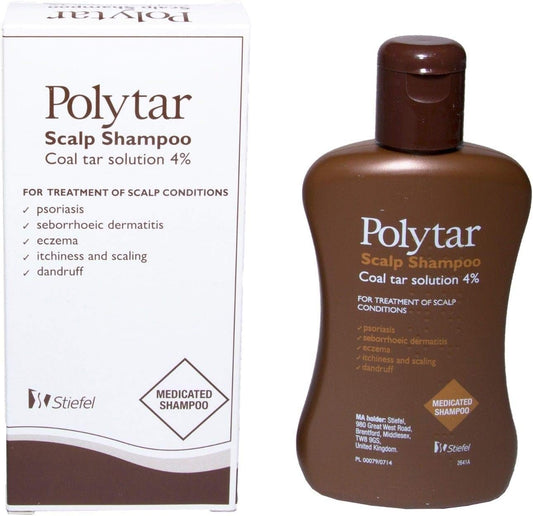 Polytar Stiefel Shampoo For Treatment Of Seborrhoea, Psoriasis, Dandruff And Itching Scalp 150Ml X 2