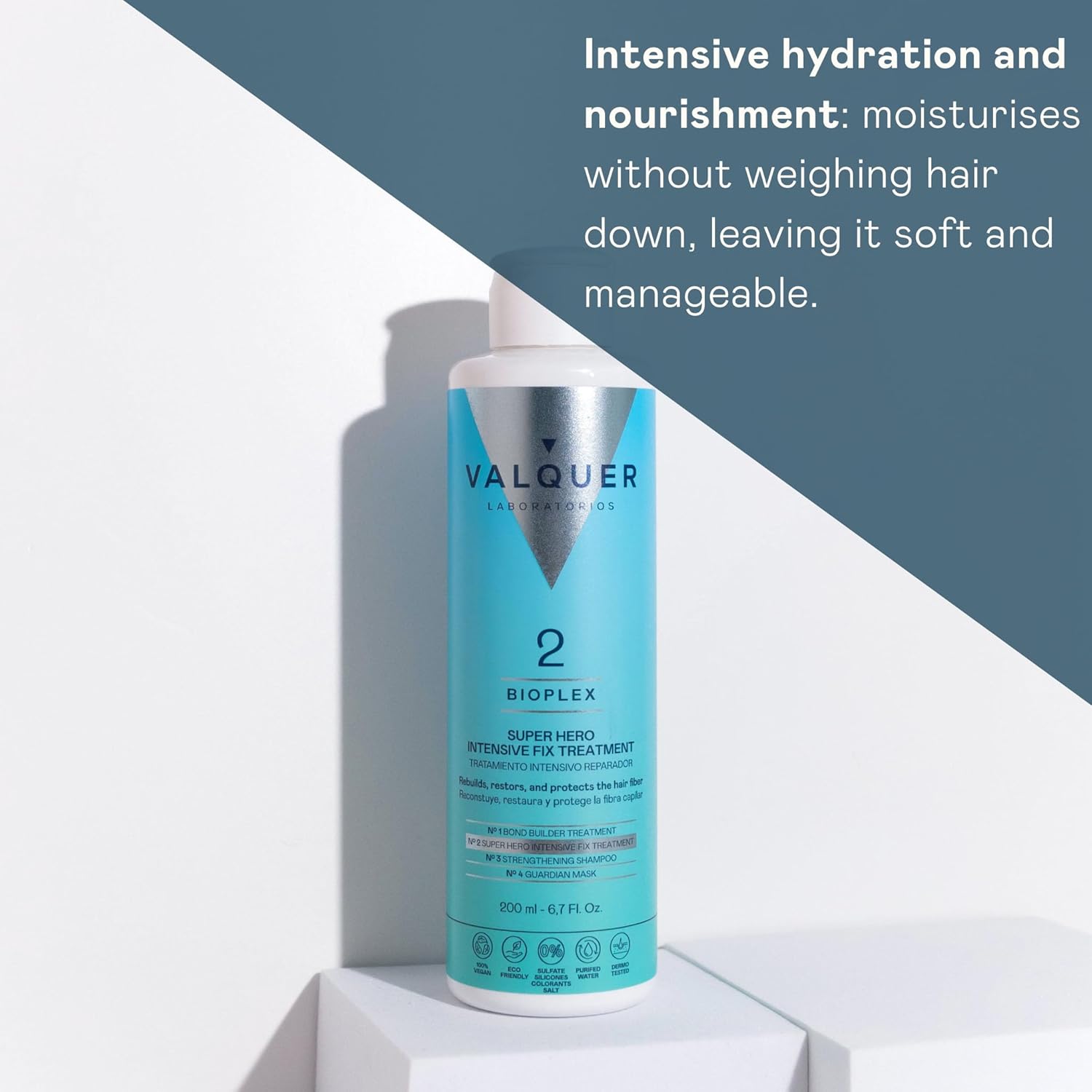 Valquer Bioplex No2. Intensive Repair Hair Treatment for Damaged, Dry and Dyed Hair. Protection for all hair types. Vegan. 200ml : Amazon.co.uk: Beauty