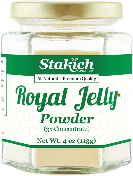 Stakich Royal Jelly Powder 1 Pound - 3X Concentrate - Freeze Dried, Pure, Natural