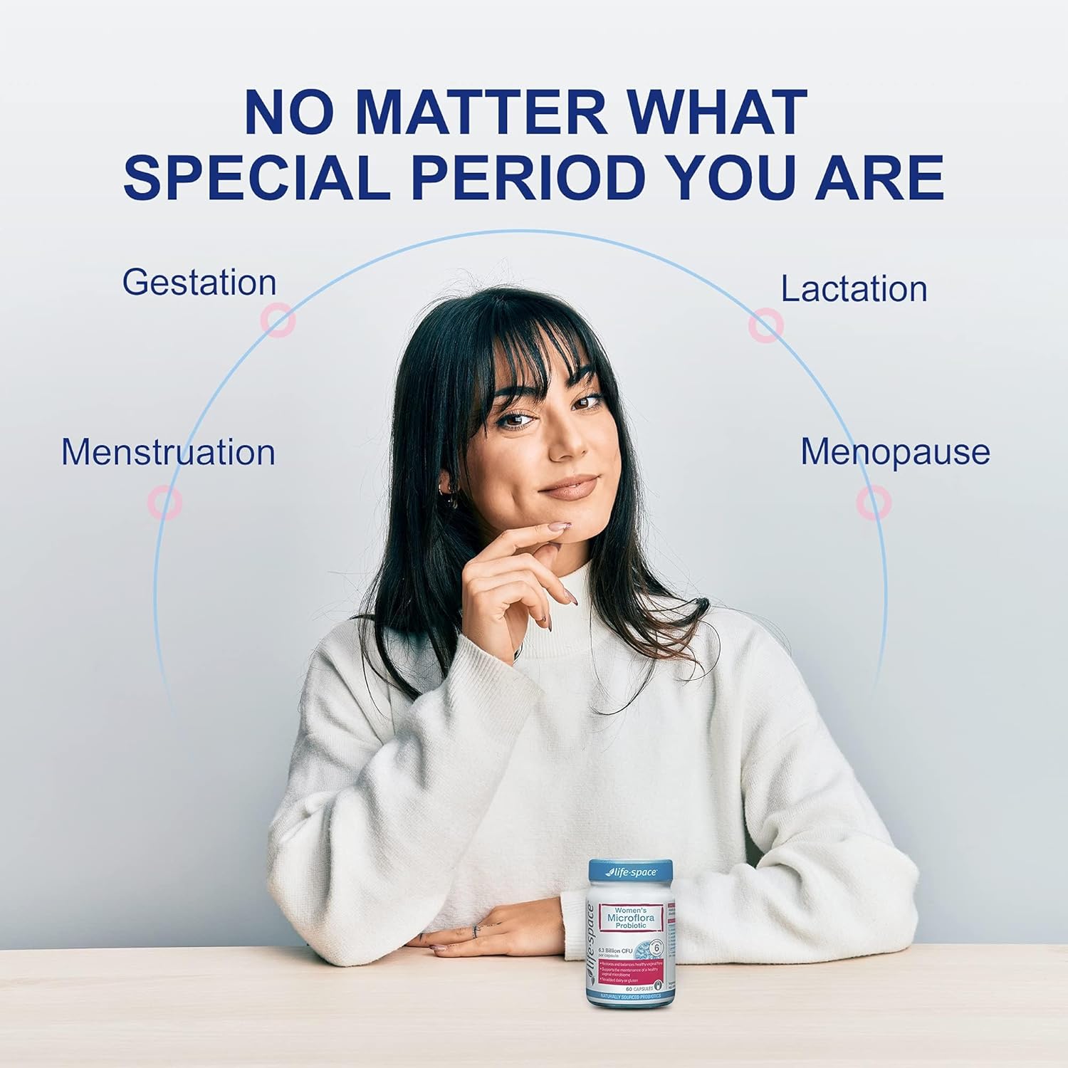 Life-Space Probiotic for Women, Support Healthy Vaginal Microflora & Comfort, BV & VVC Infection Treatment, Urinary Tract Health, Lactobacillus rhamnosus, 6.3 Billion CFU, Multi Strain - 60 Capsules : Health & Household