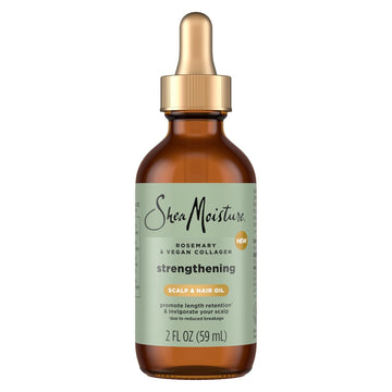 Sheamoisture Strengthening Scalp & Hair Oil Rosemary & Vegan Collagen To Promote Length Retention & Invigorate The Scalp, With Scalpboost Technology, 2 Oz