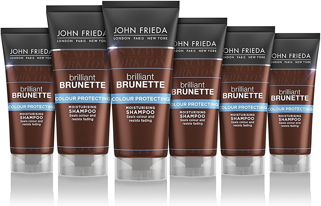 John Frieda Brilliant Brunette Colour Protecting Moisturising Shampoo For Brunette Hair, 6 X 50 ml : Amazon.co.uk: Beauty