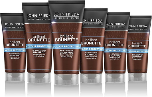 John Frieda Brilliant Brunette Colour Protecting Moisturising Shampoo For Brunette Hair, 6 X 50 ml : Amazon.co.uk: Beauty