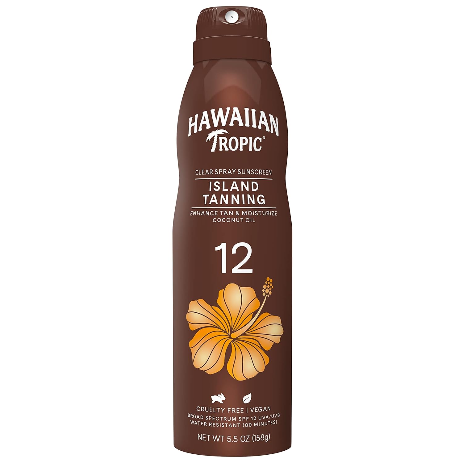 Hawaiian Tropic Tanning Dry Oil Clear Spray Sunscreen SPF 12 6 oz (Pack of 3)