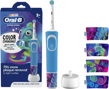 Oral-B Kids Electric Toothbrush With Sensitive Brush Head And Timer, For Kids 3+ (Product Design May Vary)