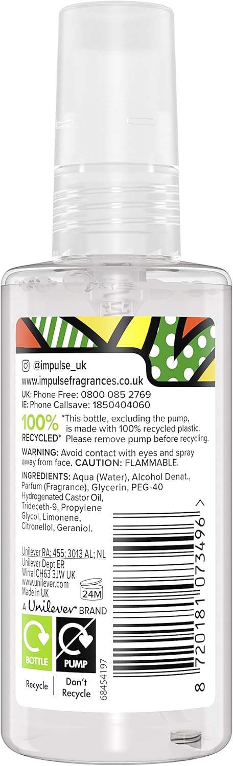 Impulse Tropic Twist Body Mist 6 X 100 Ml