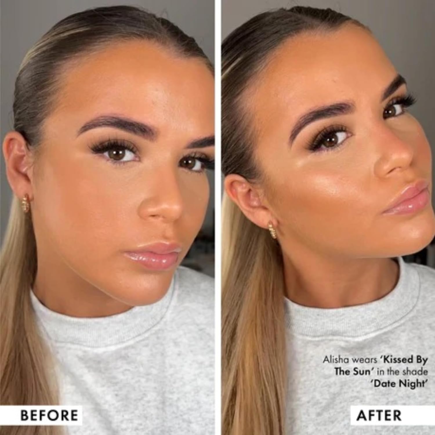 Iconic London Kissed By The Sun Multi-Use Cheek Glow Illuminator | Highlighter Makeup Bronzer, Date Night, 5 G, 5 G (Pack Of 1)