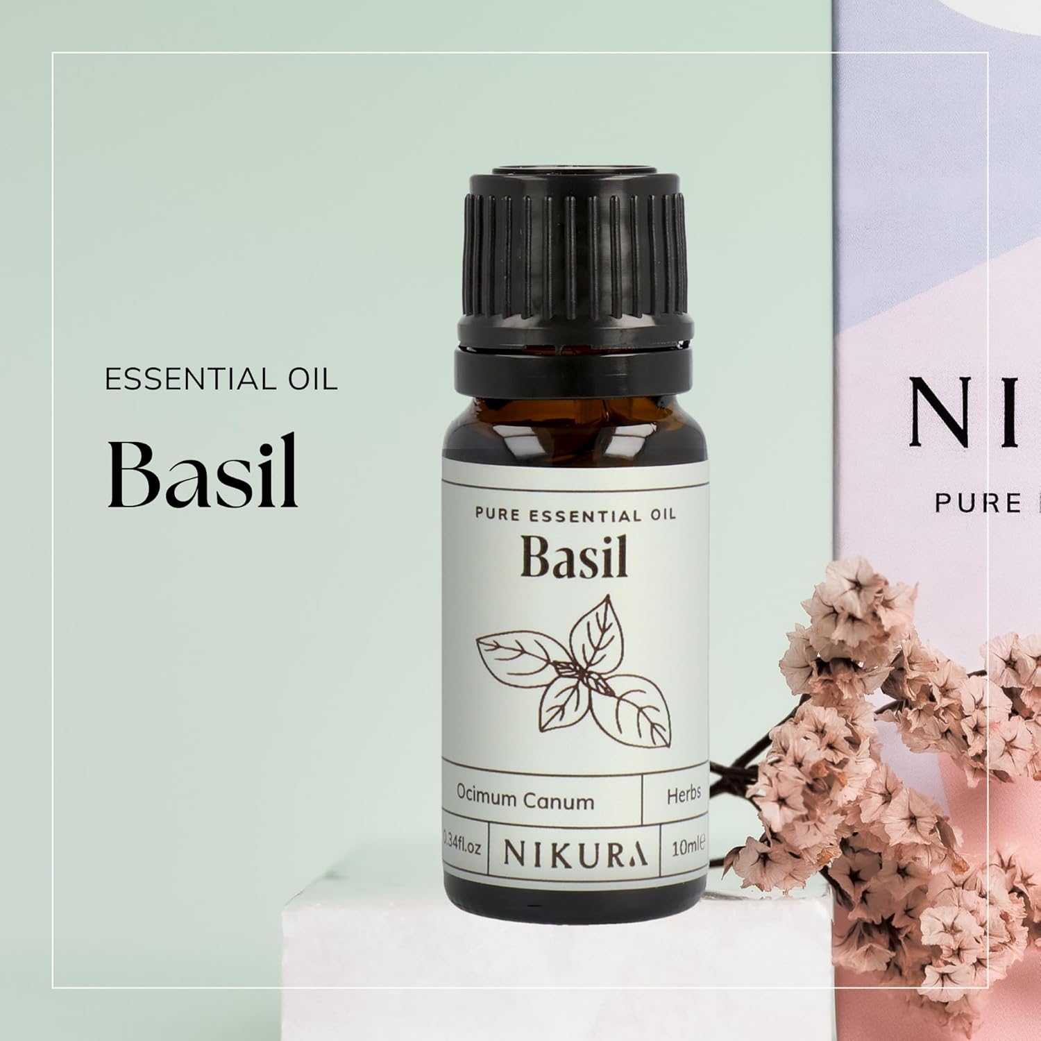 Nikura | Basil Essential Oil - 50ml - 100% Pure : Amazon.co.uk: Health & Personal Care