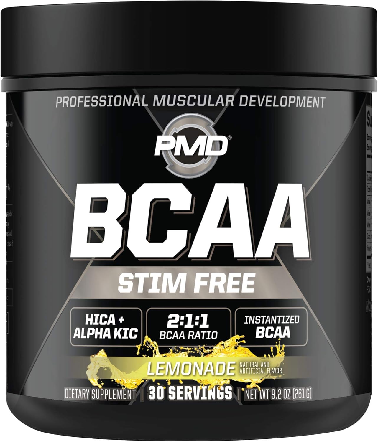 Pmd Sports Bcaa Stim-Free Amino Acids - Better Workout Performance, Enhanced Recovery, Daily Energy, Muscle Builder, And Muscle Sparing - Bcaa Powder Drink Mix - Lemonade (30 Servings)
