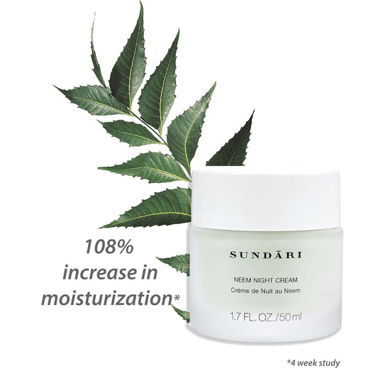 Sundari Neem Night Cream - 1.7 Fl Oz, Night Time Moisturizer With Botanical Extracts, Wrinkle Repair & Hydration, Nourishes And Soothes Skin, Restores Natural Radiance, All Skin Types