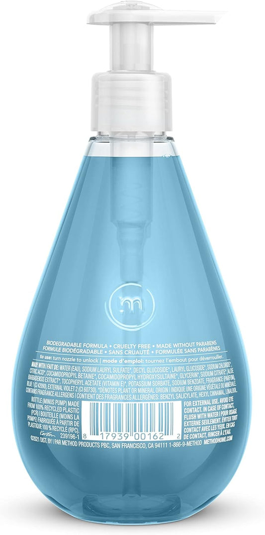 Method Gel Hand Soap, Sea Minerals, Biodegradable Formula, 12 Fl Oz (Pack of 6)