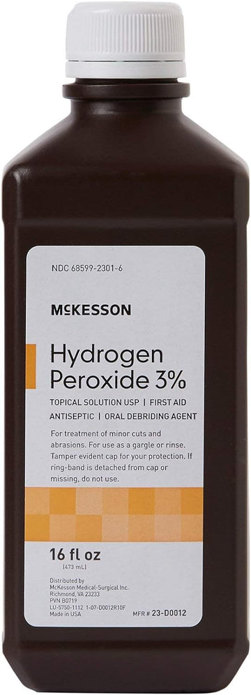McKesson Antiseptic Hydrogen Peroxide 3% Strength 16oz Bottle (1 Bottle)