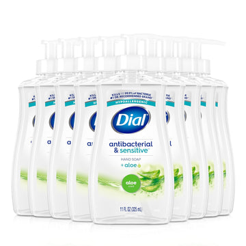 Dial Antibacterial Liquid Hand Soap, Aloe Scent, 11 Fl Oz Pack Of 12