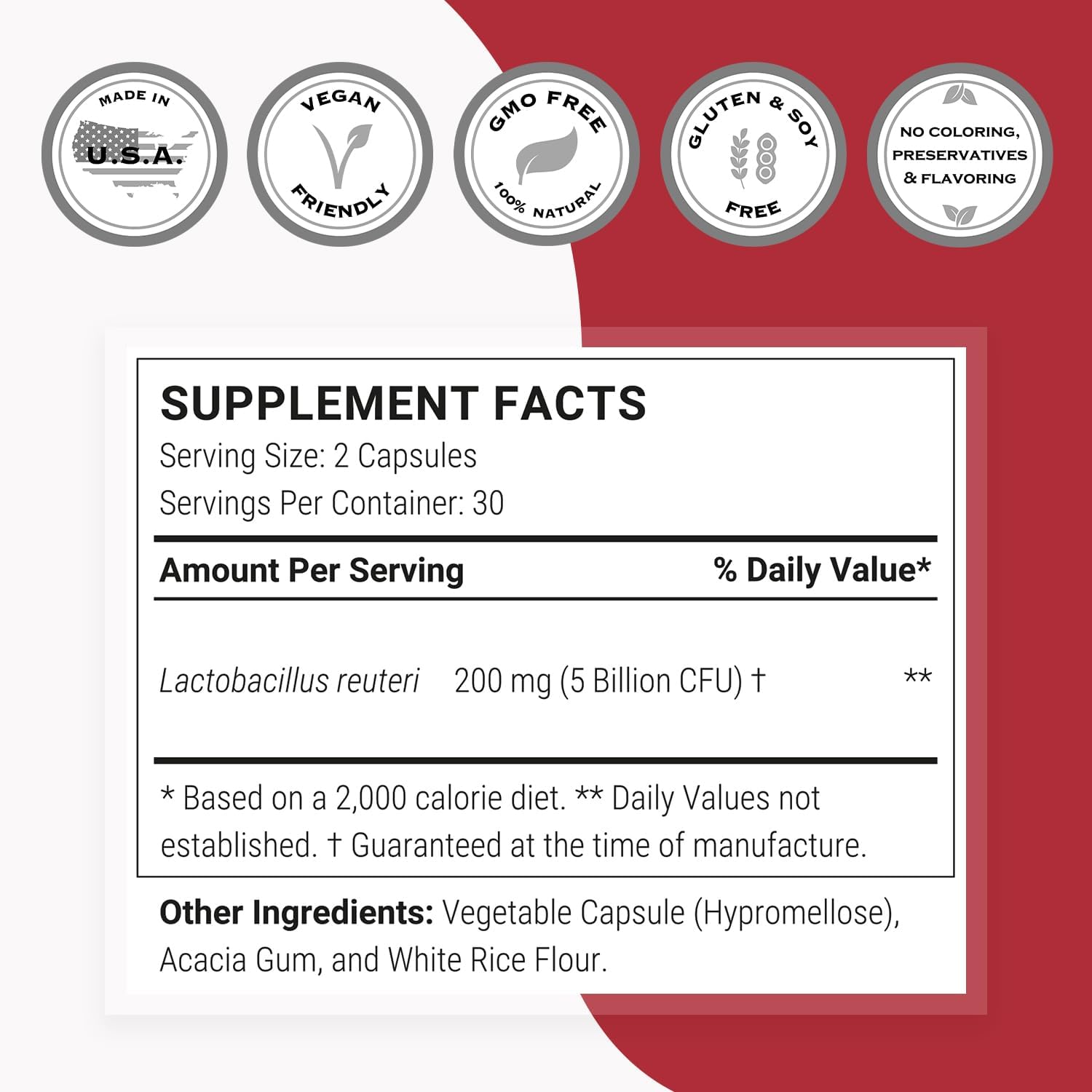 Supersmart - Lactobacillus Reuteri 5 Billion Cfu Per Day (Probiotic Supplement) - Digestive Health - Intestinal Microflora Balance - Normal Lipid Balance | Non-Gmo & Gluten Free - 120 Dr Capsules : Health & Household