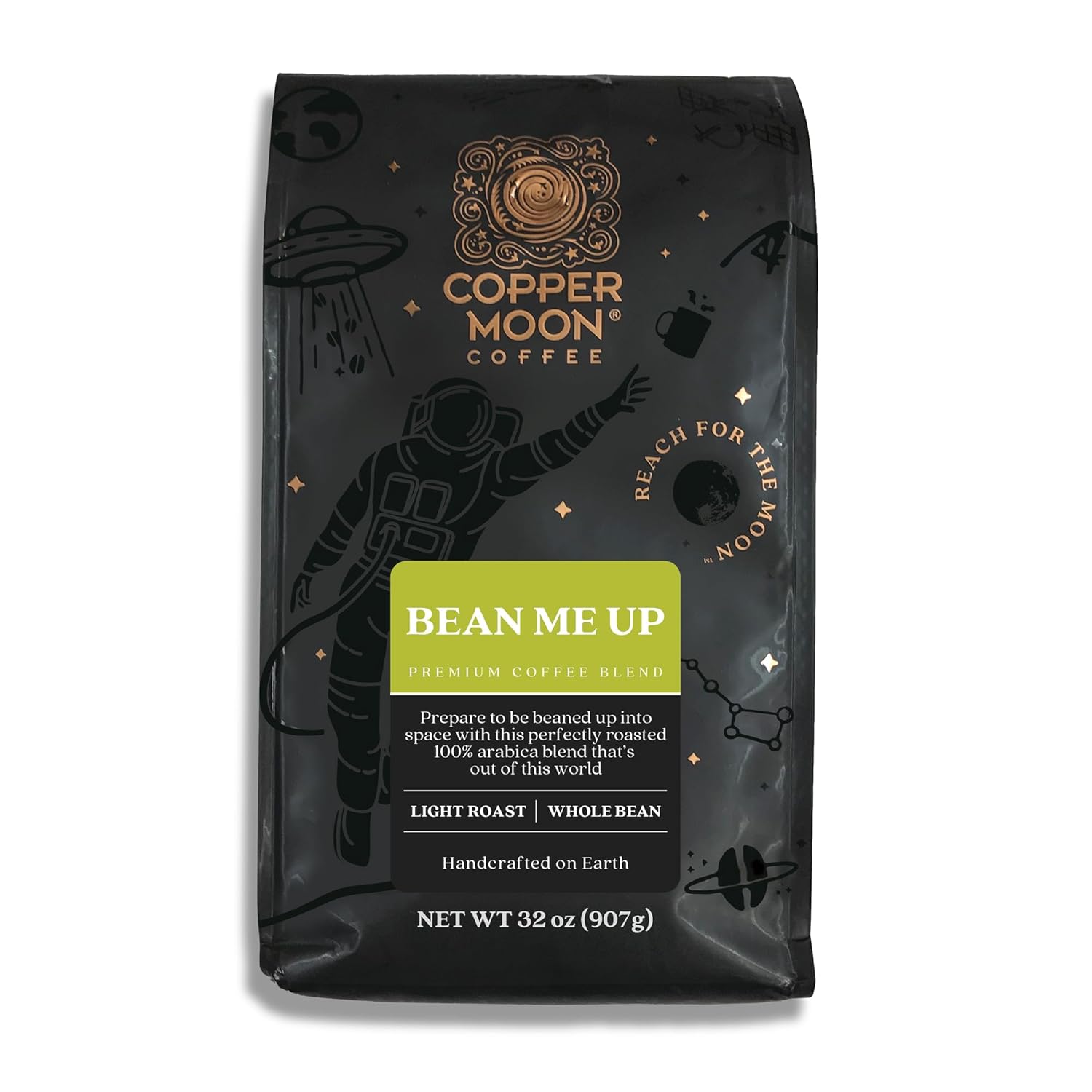 Copper Moon Light Roast Whole Bean Coffee, Bean Me Up, 2 Lb